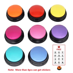 4/8/11PCS Dog Squeak Toys Voice Recording Button Dog Buttons For Communication Dog Toys Buzzer 30 Second Funny Dog Accessories