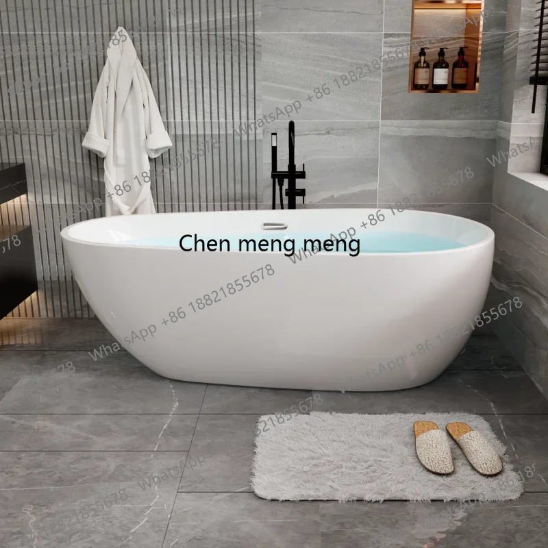 Acrylic bathtub small apartment home freestanding adult spa double hotel bathtub
