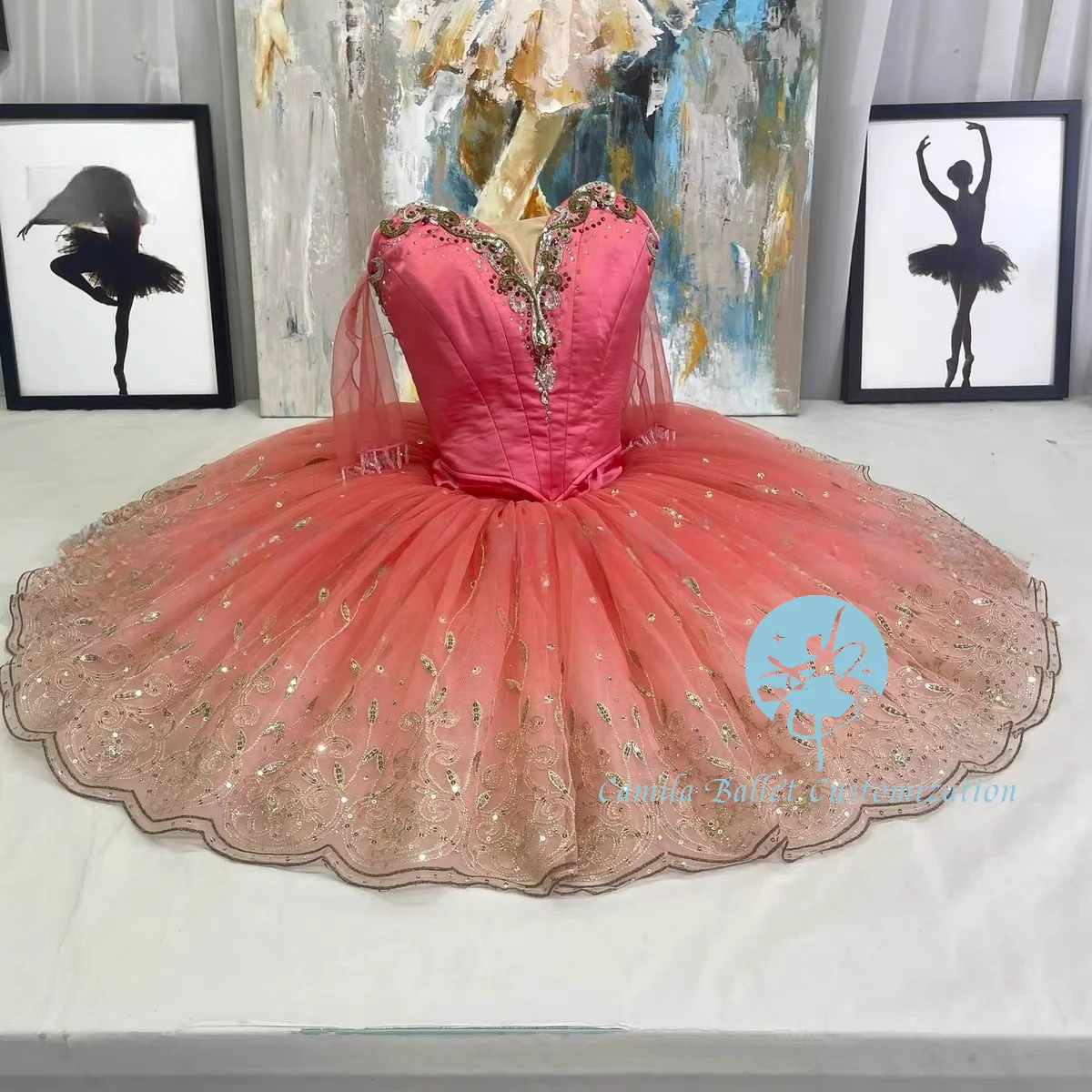 

Haute couture new dark pink Esmilada Variation Ballet TUTU Performance Competition Skirt Adults and Children