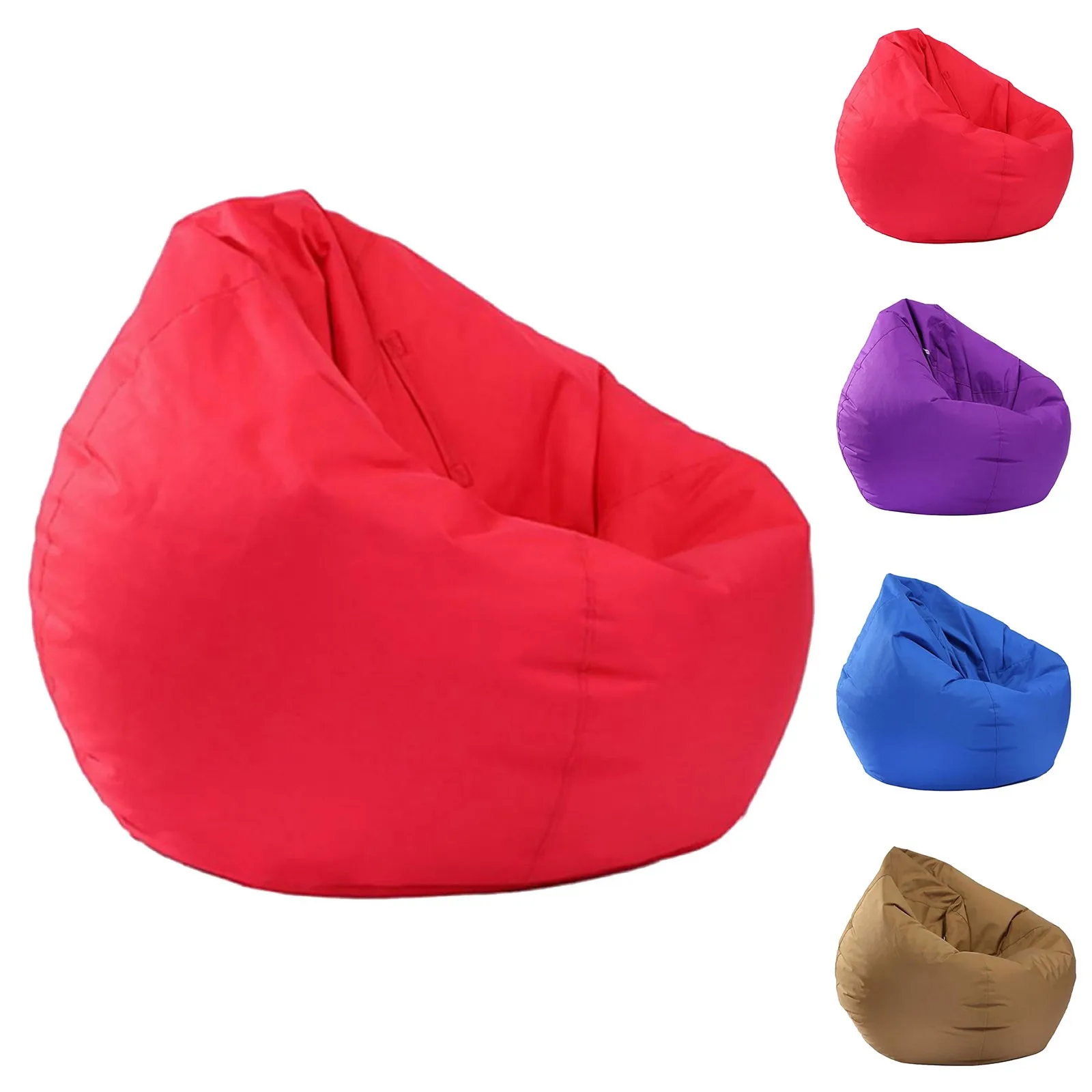 Bean Bag Pouf Cover Without Filler Beanbag Chair Puff Ottoman Lazy Sofa Cover Solid Chair Cover Tatami Living Room Beanbag Cover