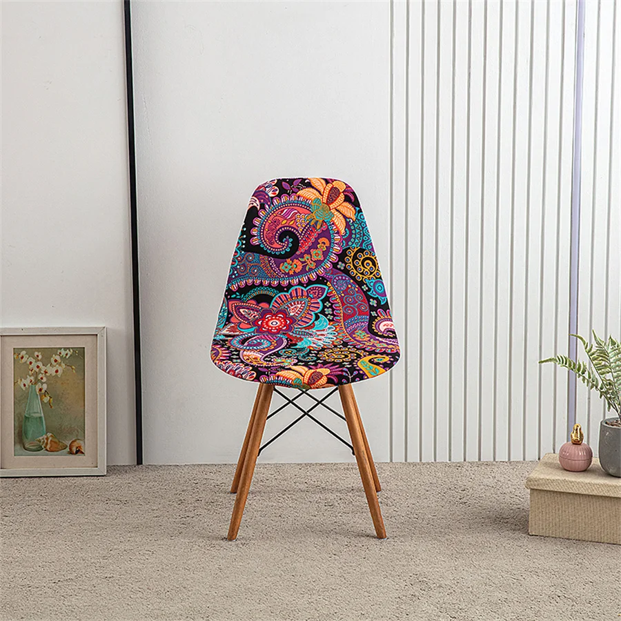 1Pc Printed Dining Table and Chair Cover Household Elastic Chair Cover Eames Chair Cover Special-Shaped Chair Cover
