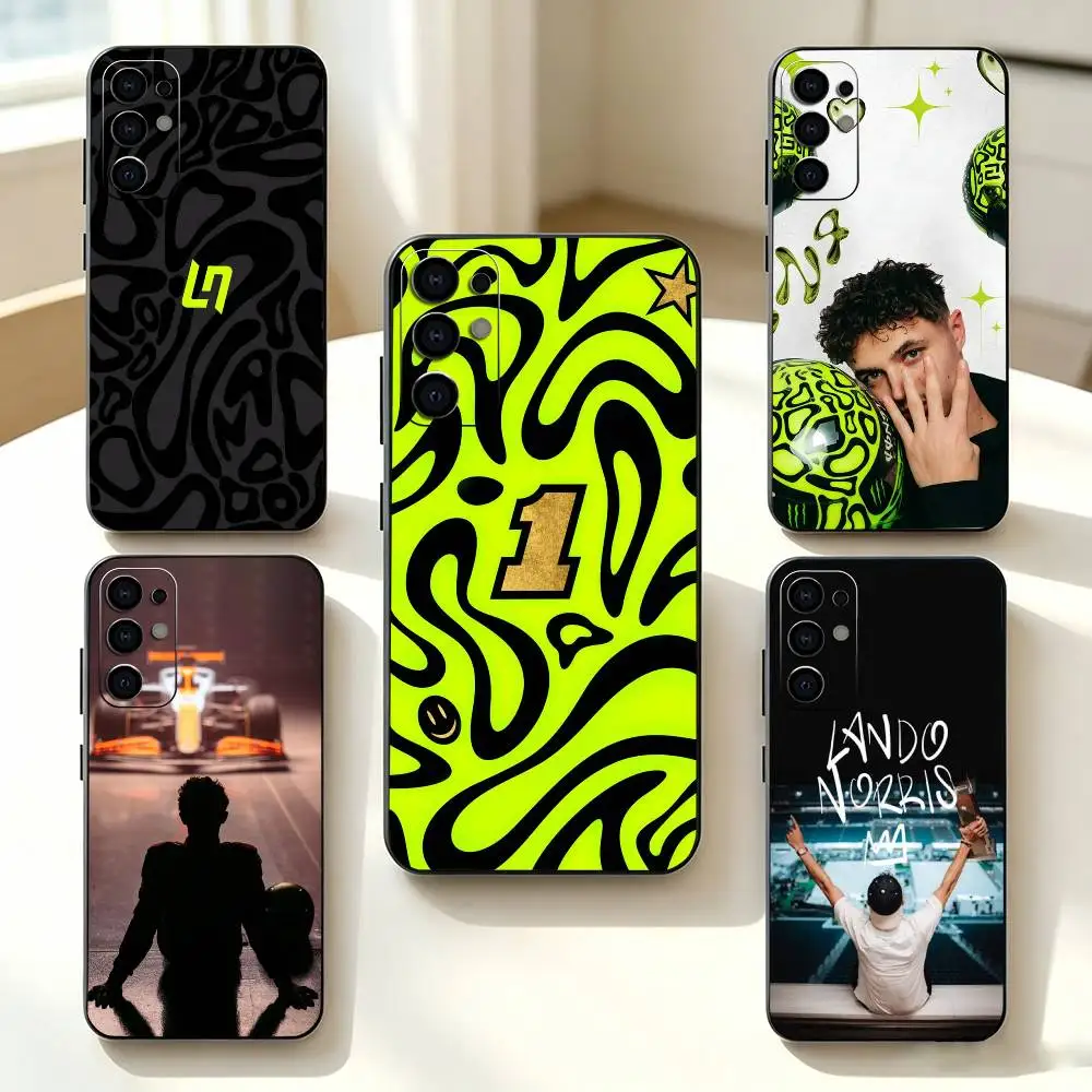 Lando N-Norris Sprots   Phone Case Black Silicone Soft For Samsung S25,S24,S21,S22,S23,S30,Ultra,S20,Plus,Fe,Lite