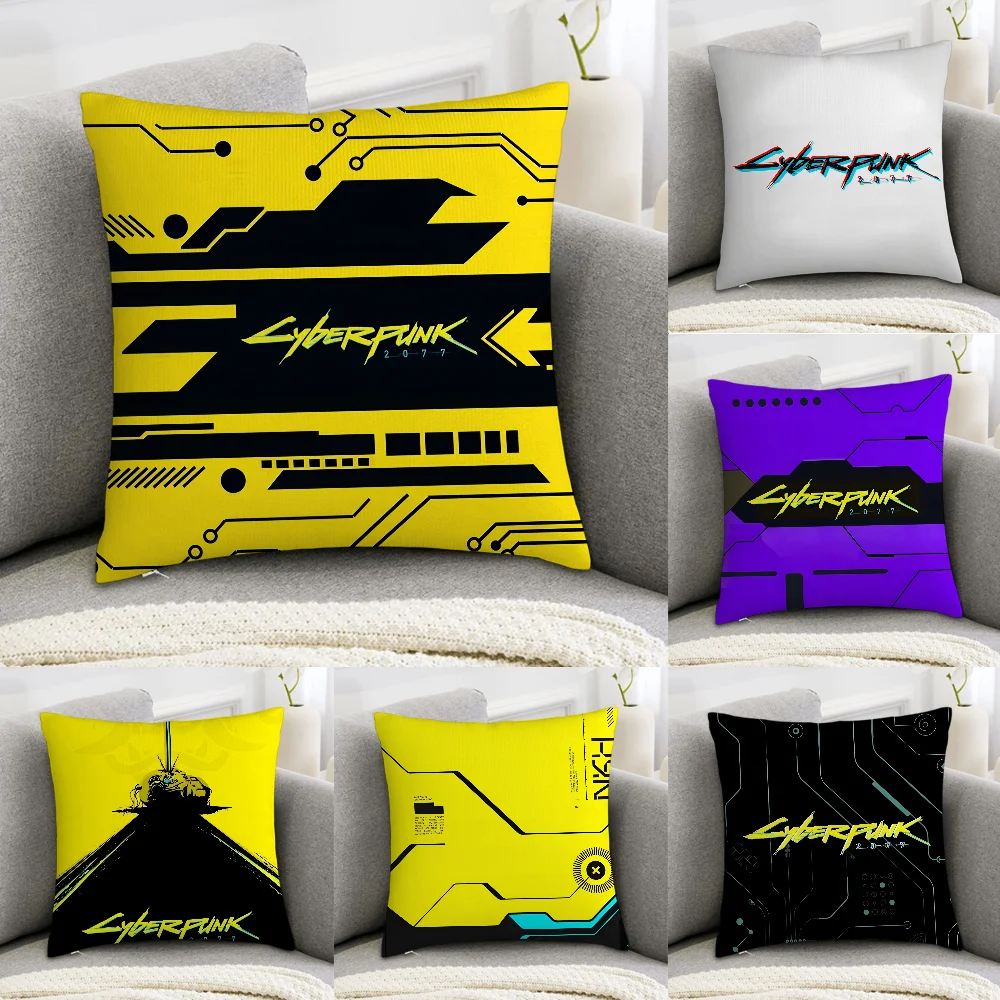 Game C-Cyber-p-punks Pillow Case Sofa Decorative Home Double-sided Print Plush Square Throw Pillow Covers Cushion Decor Cover