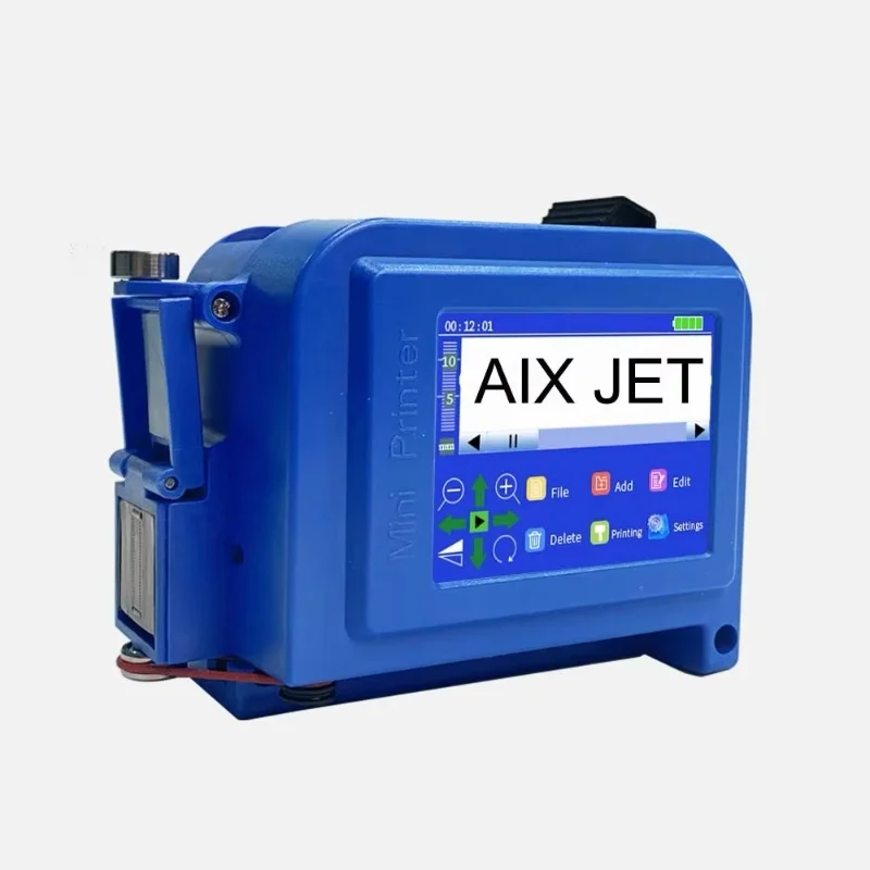 AIX 12.7mm Mini Portable Printer QR Bar Batch Code Date Logo Expiry Label Portable Handheld Jet