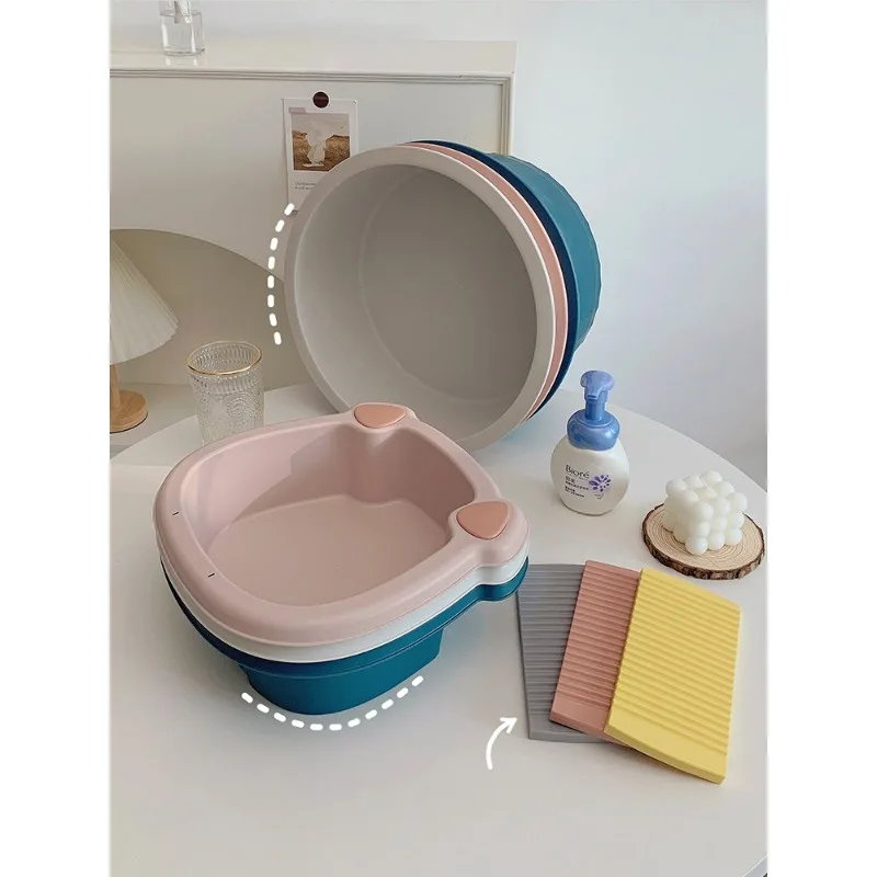 Washbasin Student dormitory washbasin washboard Underwear washing small washbasin integrated washbasin