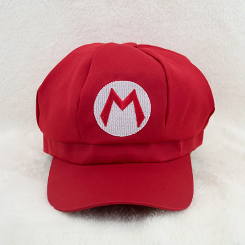 New Game Anime Super Mario Bros Baseball Cap Luigi Wario Waluigi Cosplay Hat Plumber Canvas Adult Sunhat Party Masquerade Prop