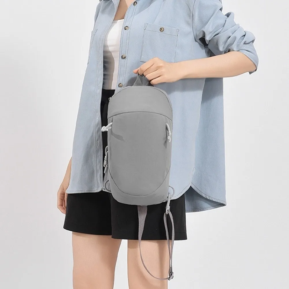 Casual Men's Chest Bag Waterproof Large Capacity Nylon Sling Shoulder Bag Lightweight Breathable Male Crossbody Bag Travel