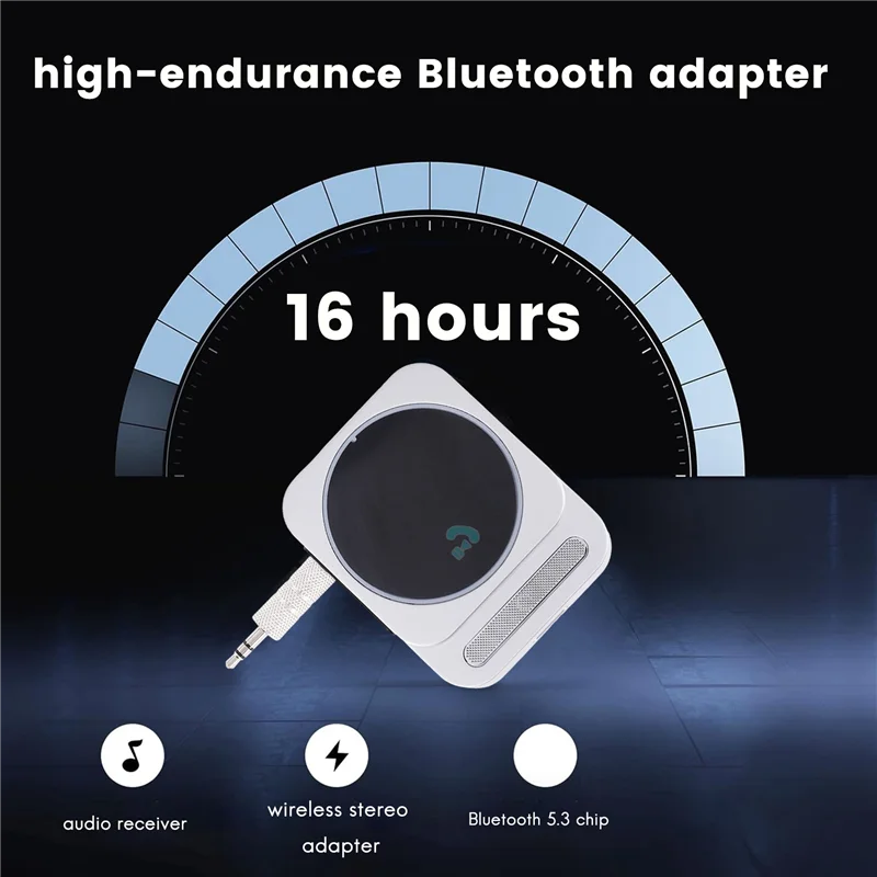 

A43M Bluetooth 5.3 Audio Adapter Car Music Audio Receiver Suitable For Car/Home Stereo/Wired Headphones/Speakers