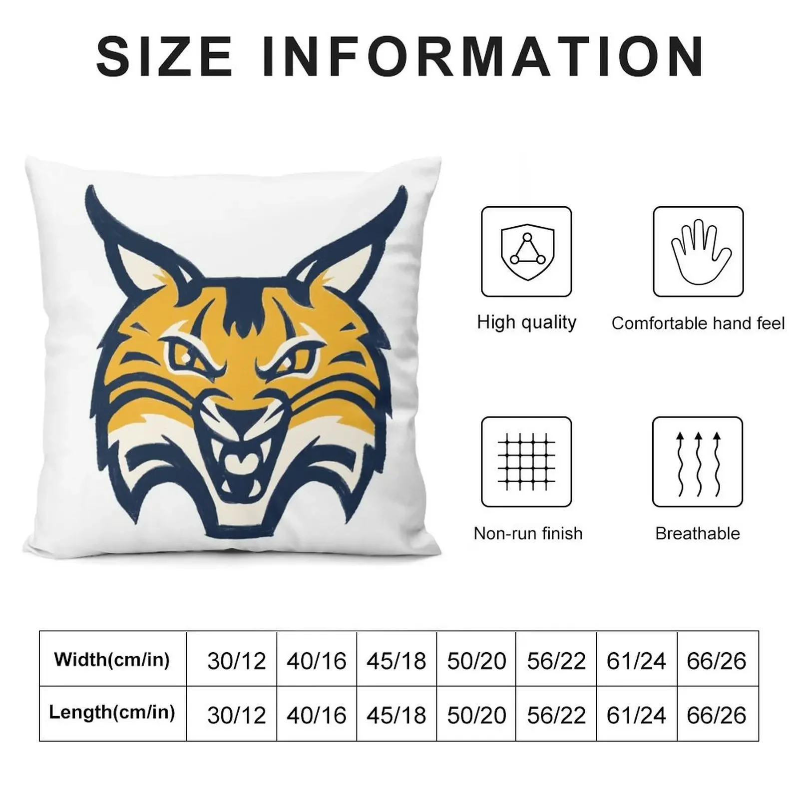 Bobcat Mascot Throw Pillow New year Cushions For Children Pillow Case Pillow Case Christmas