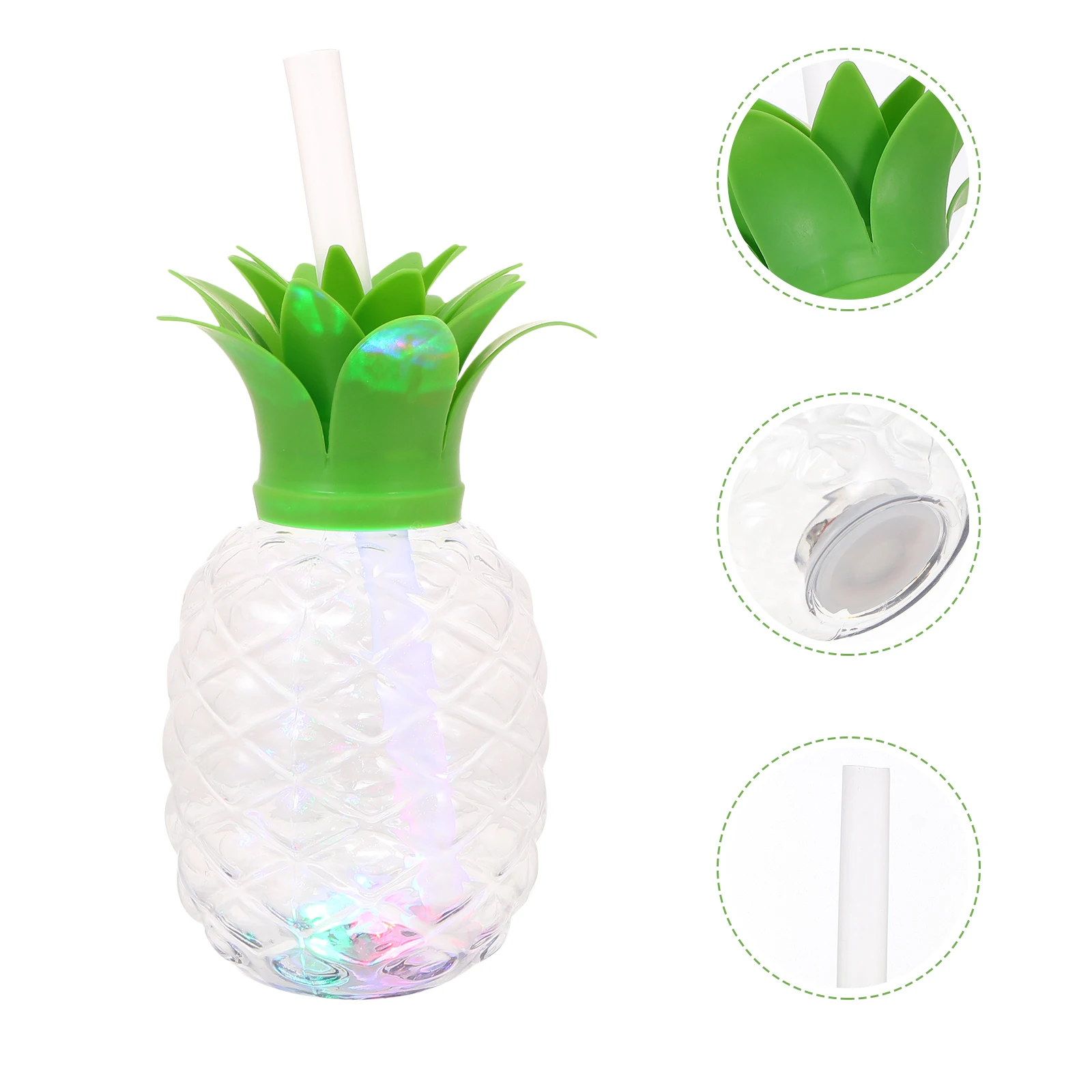 

3pcs Luminous Pineapple Cups Glowing Drink Tumbler Light Party Supplies Plastic Creative Beverage Cup for Birthday