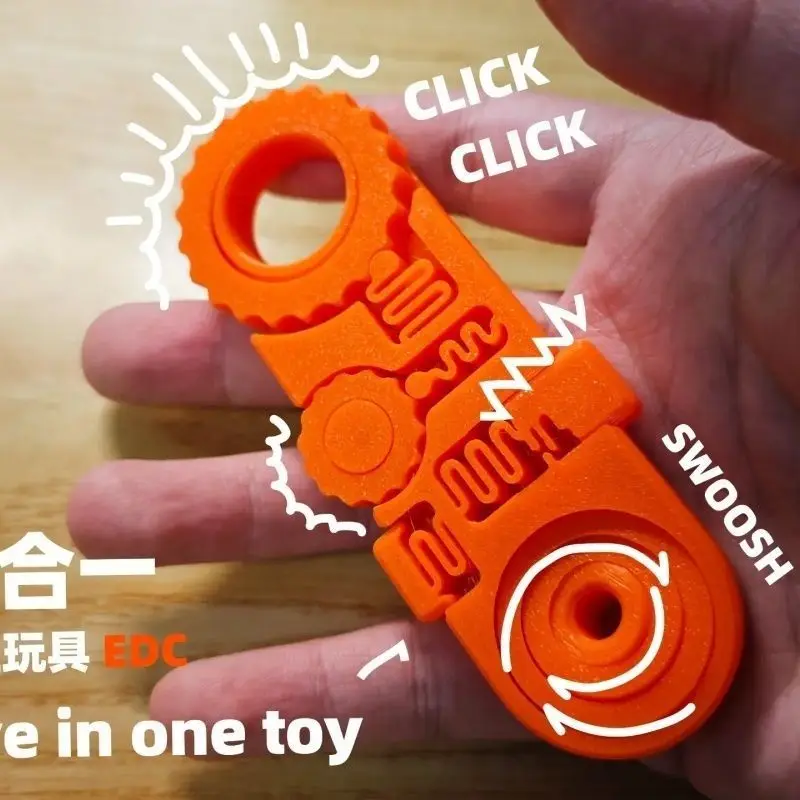 12 IN 1 พลาสติกกลางแจ้งแบบพกพา Edc Finger Gyro Release ของเล่น