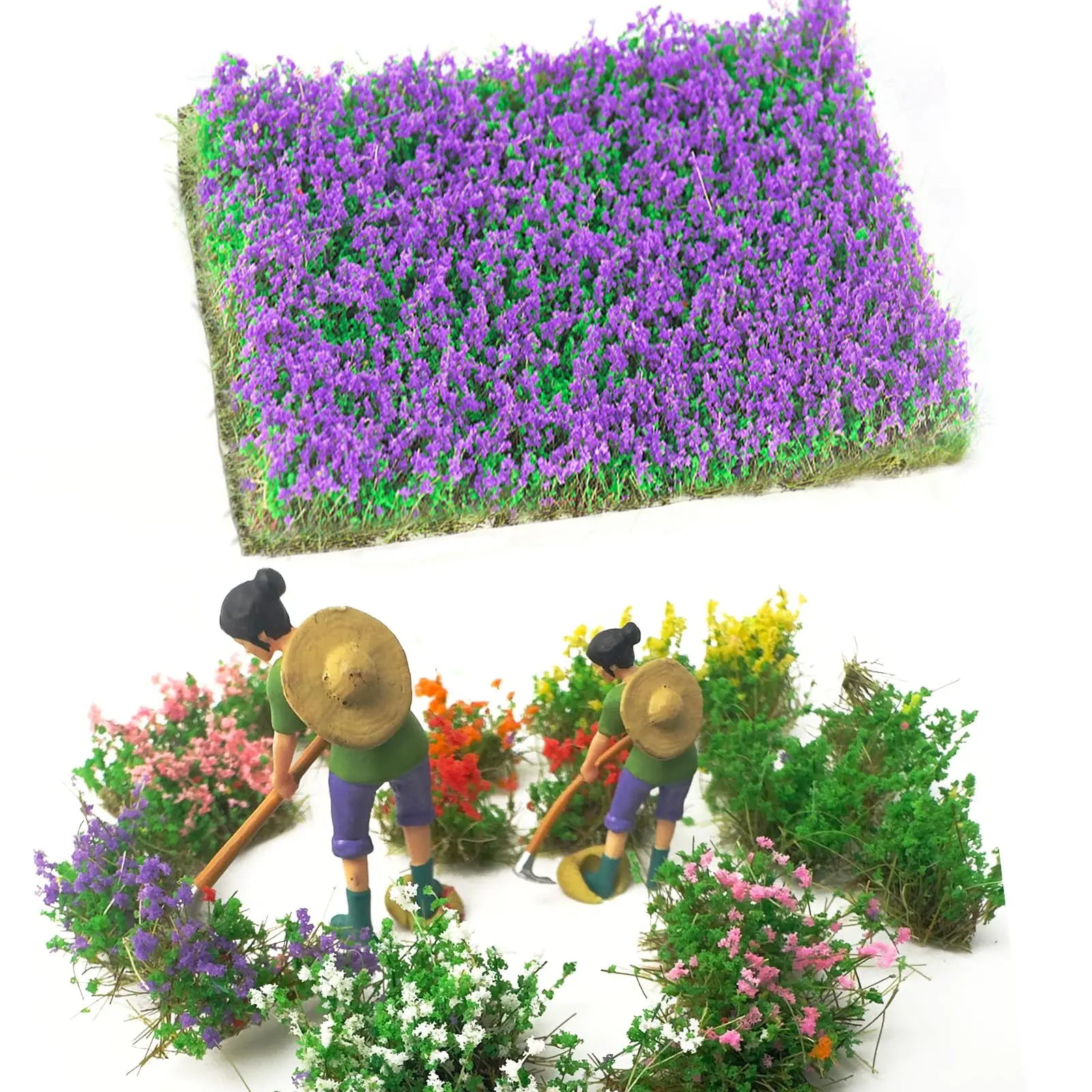 

Height 0.8-1CM Artificial Mini Tearable Flower Cluster Grass Tuft Diy Military Model WargamingScene Ho N Train Layout Diorama