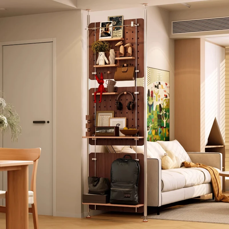 

All solid wood partition hole board, shelf, size wall, no punching entrance wood