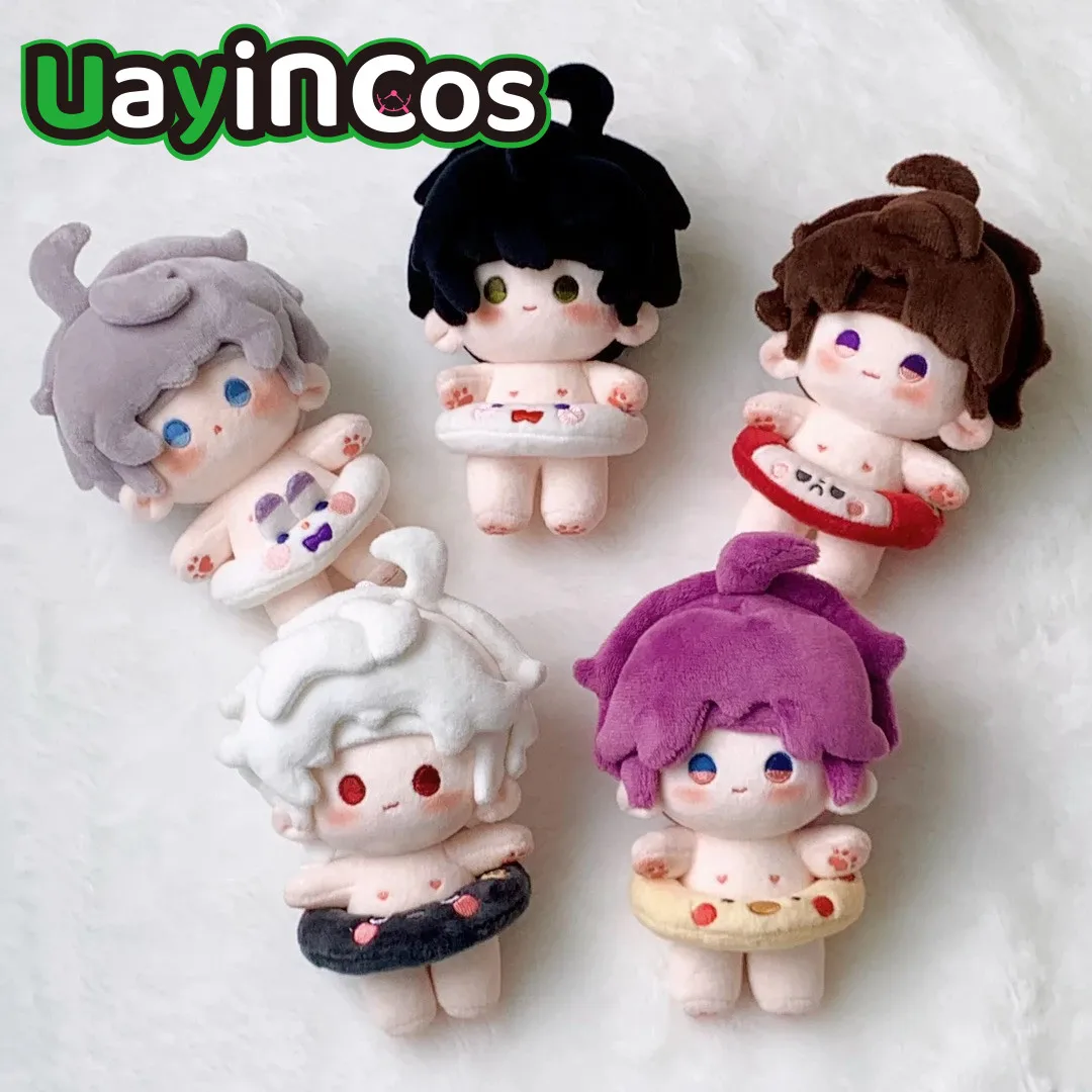 

In Stock 10cm Love and Deepspace Xavier Sylus Rafayel Zayne Caleb Swim Ring Doll With Skeleton Stuffed Plushies Anime Game Toy K