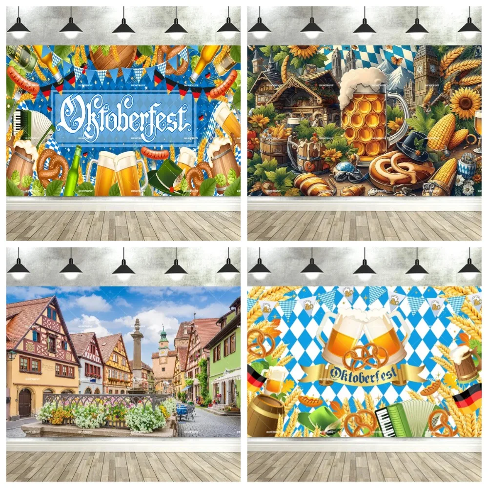

Celebrating Beer Festival banner background, Beer Festival garden dining table, family gathering decoration shooting background