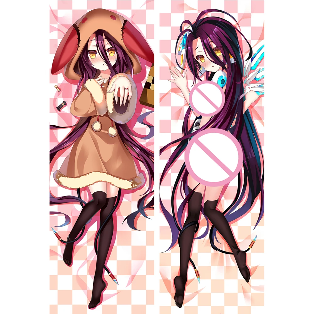 

Наволочка без игры No Life Shiro Dakimakura 59 дюймов, постельное белье, Отаку, подушка для обнимания, наволочки из шкуры на заказ