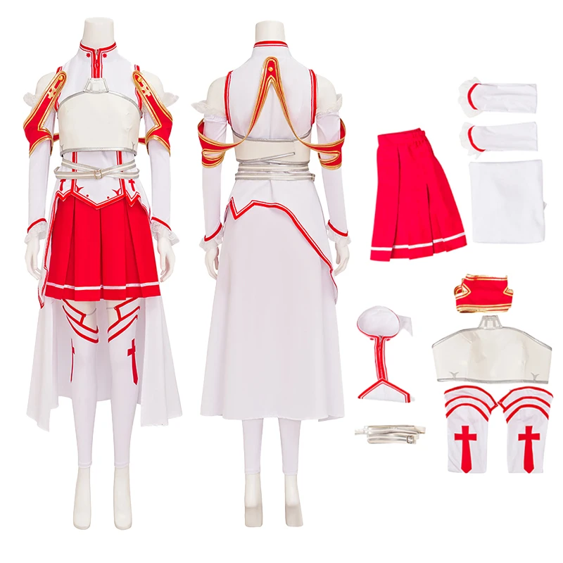 

Yuuki Asuna Cosplay Costumes Anime Sword Art Online Role Play Halloween Christmas Carnival Dressing For Women