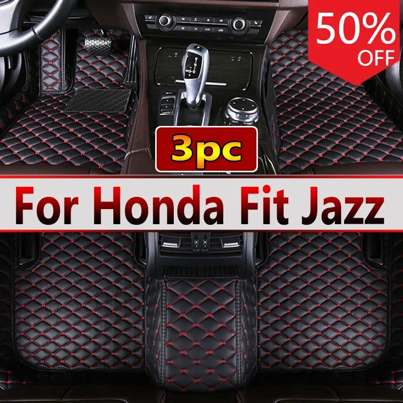 Car Floor Mats For Honda Fit Jazz 5-seat 2014 2015 2016 2017 2018 2019 2020 Custom Auto Foot Pads Automobile Cover accessories