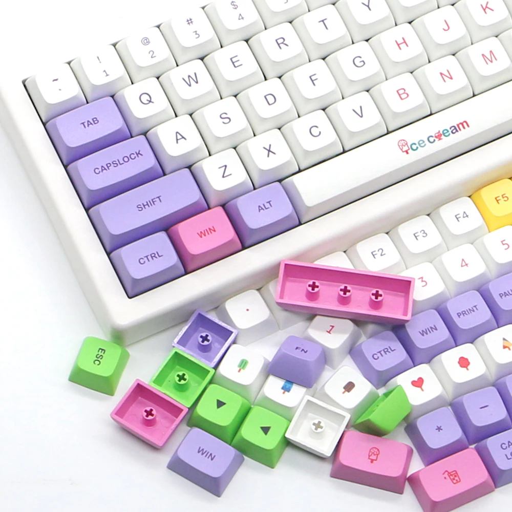 XDA Profile PBT Keycaps Personalized English Key Cap Dye Sublimation for Cherry MX 104/87/85/75/68/61 Mechanical Keyboard