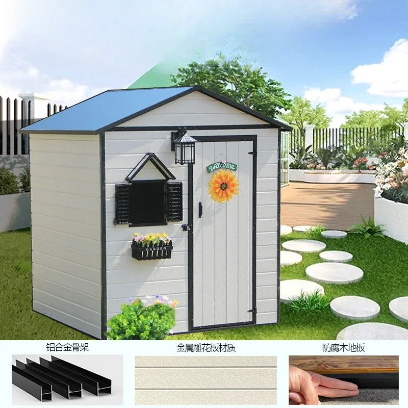 Outdoor tool room, waterproof, sunscreen, storage room, garden, courtyard, mobile metal house, miscellaneous room, detachable