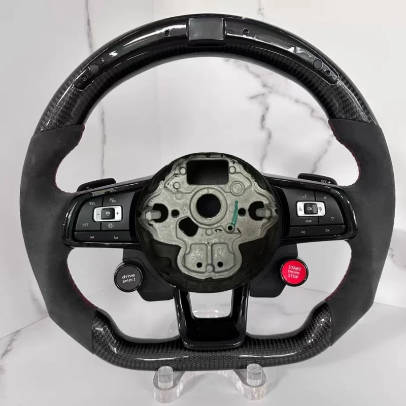 Steering Wheel LED Smart Carbon Fiber Steering Whee Sciencour Passat B6 Carsteering Wheel For Volkswagen Golf 7 GTI Jetta MK7