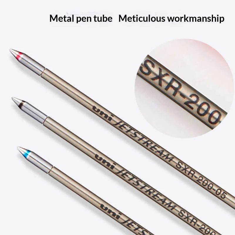 Wkład do długopisu żelowego Japan Uni SXR200-05/07mm, czarny/czerwony/niebieski tusz, JETSTREAM PRIME, wielofunkcyjny, olejowy wkład, podwójna struktura kulkowa — zdjęcie produktu 2