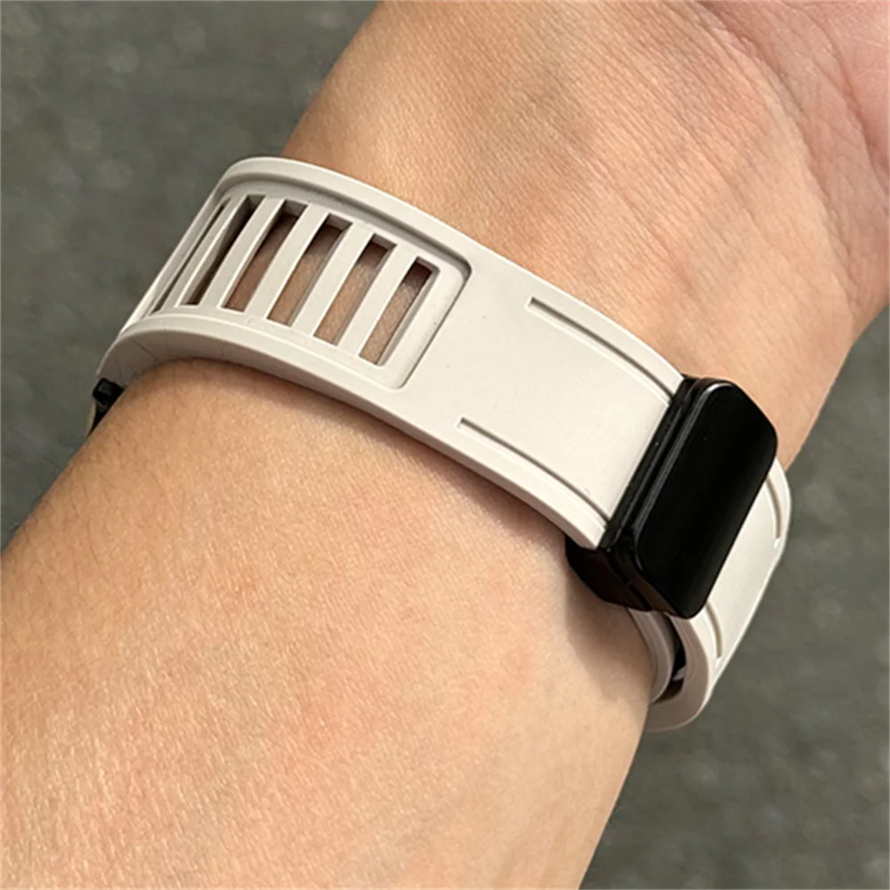 Outdoor  Soft Silicone Sports Band For Apple Watch 44mm 40 45 41 49 42 38mm Magnetic Buckle For Ultra Series 9 8 SE 7 6 5 4 3