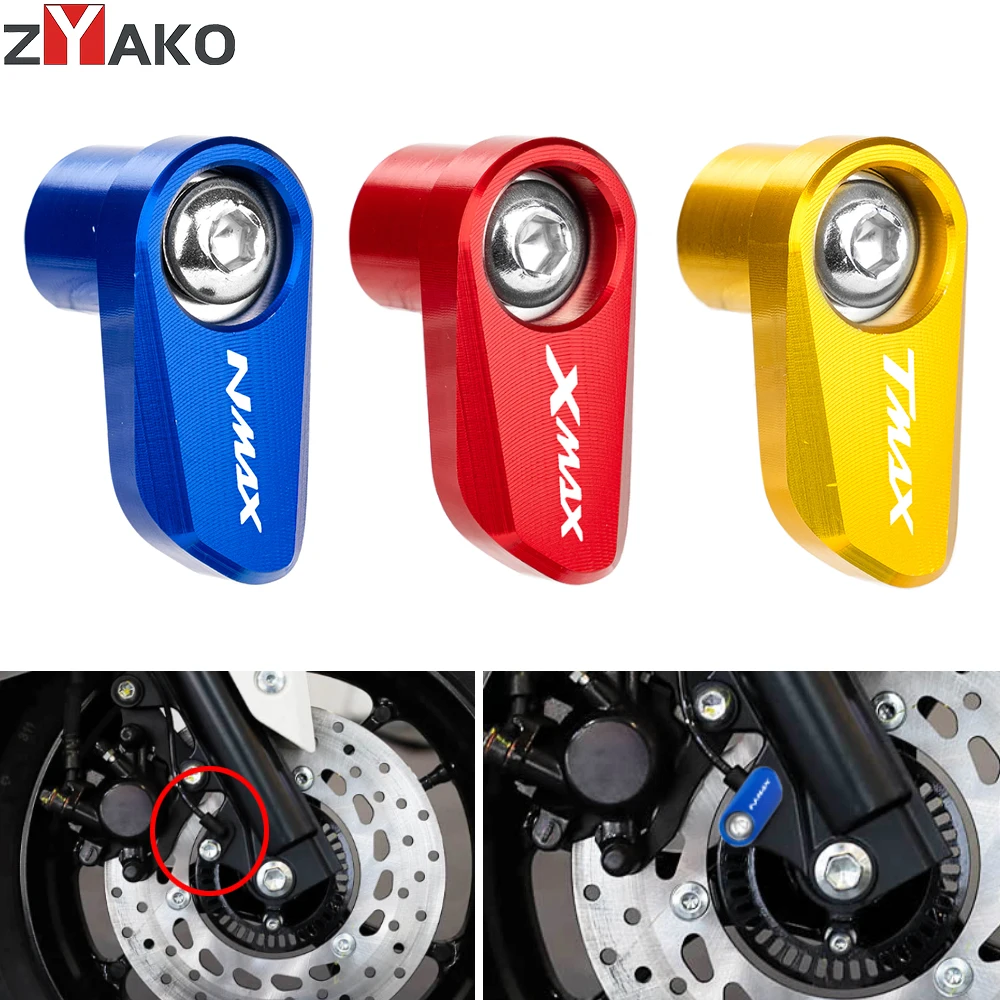 For YAMAHA NMAX 125 155 XMAX 300 250 125 TMAX 560 TMAX 530 DX SX Motorcycle CNC Front wheel ABS Sensor Guard Protection Cover