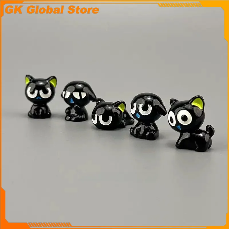 

3cm Anime Figure Black Cat Perimeter PVC Cute Unzip Model Cure Statue Desktop Decoration Ornaments Birthday Gifts Toys
