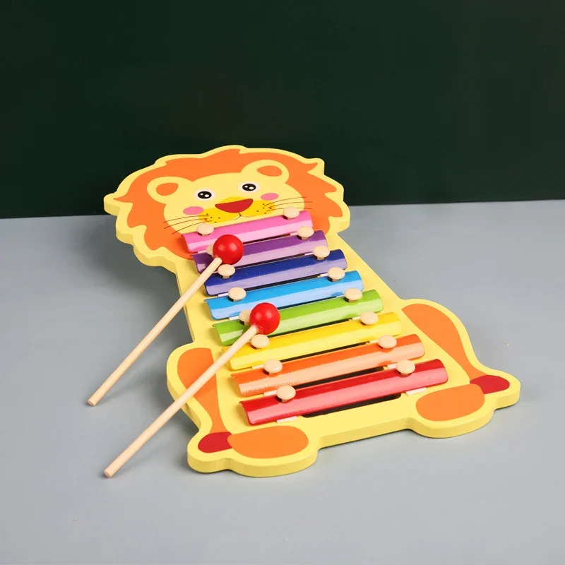 8 Scales Xylophone Educational Percussion Xylophone Learning Professional Kid Wood Colorful Musical Instrument Toys for Children