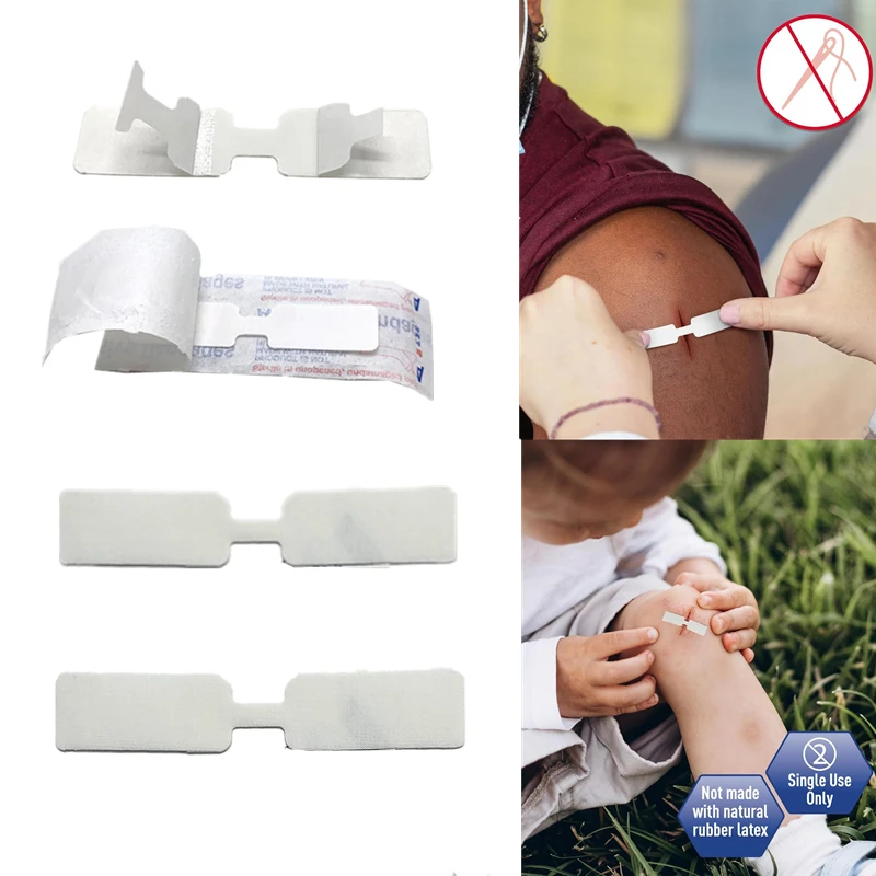 

20Pcs/Set Sutureless Band Aid Wound Sealing Patch Tape for Scratch Cut Wound Plasters Emergency First Aid Adhesive Bandages
