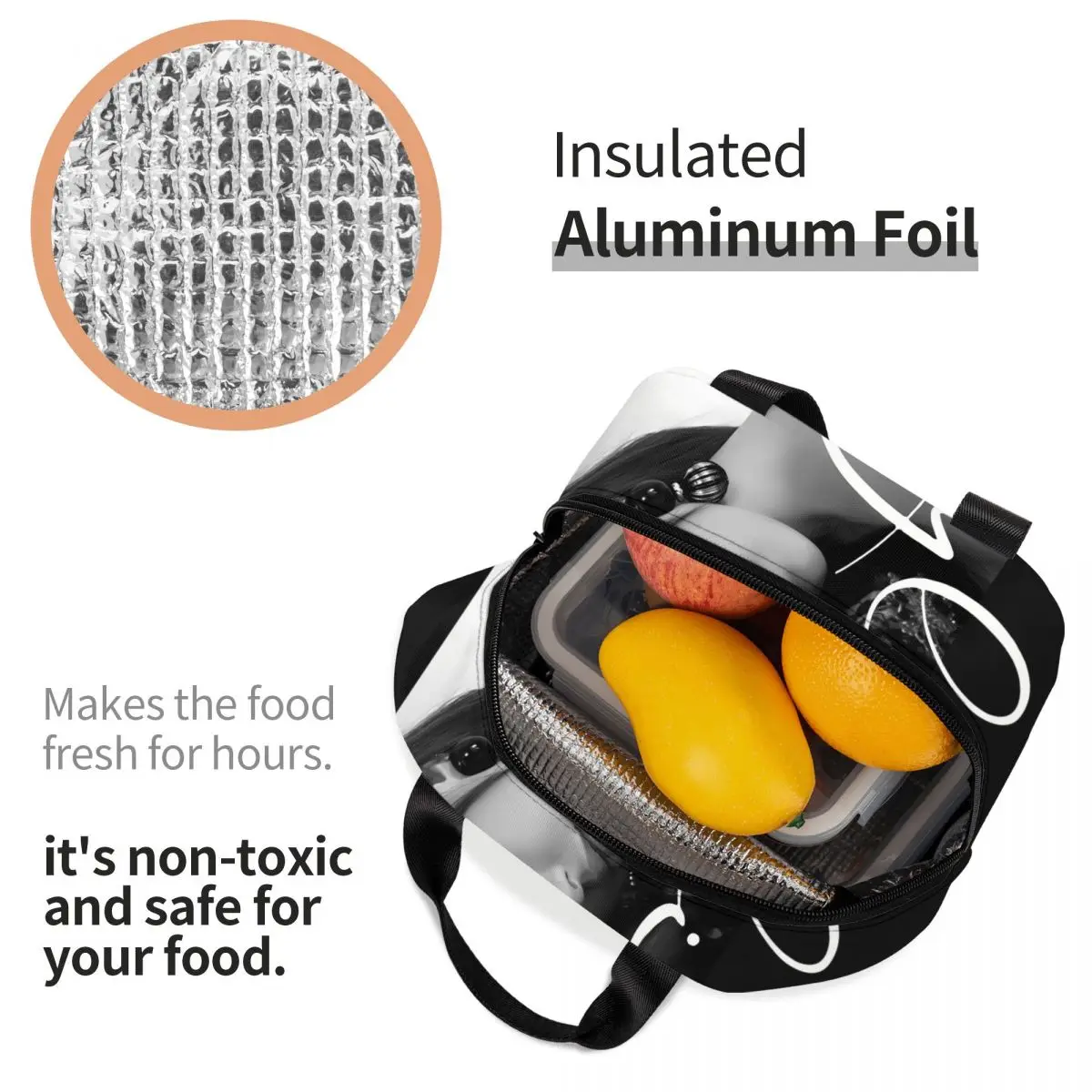Custom Music Singer Ayliva Insulated Lunch Tote Bag for Women Portable Cooler Thermal Food Lunch Box Kids School Children