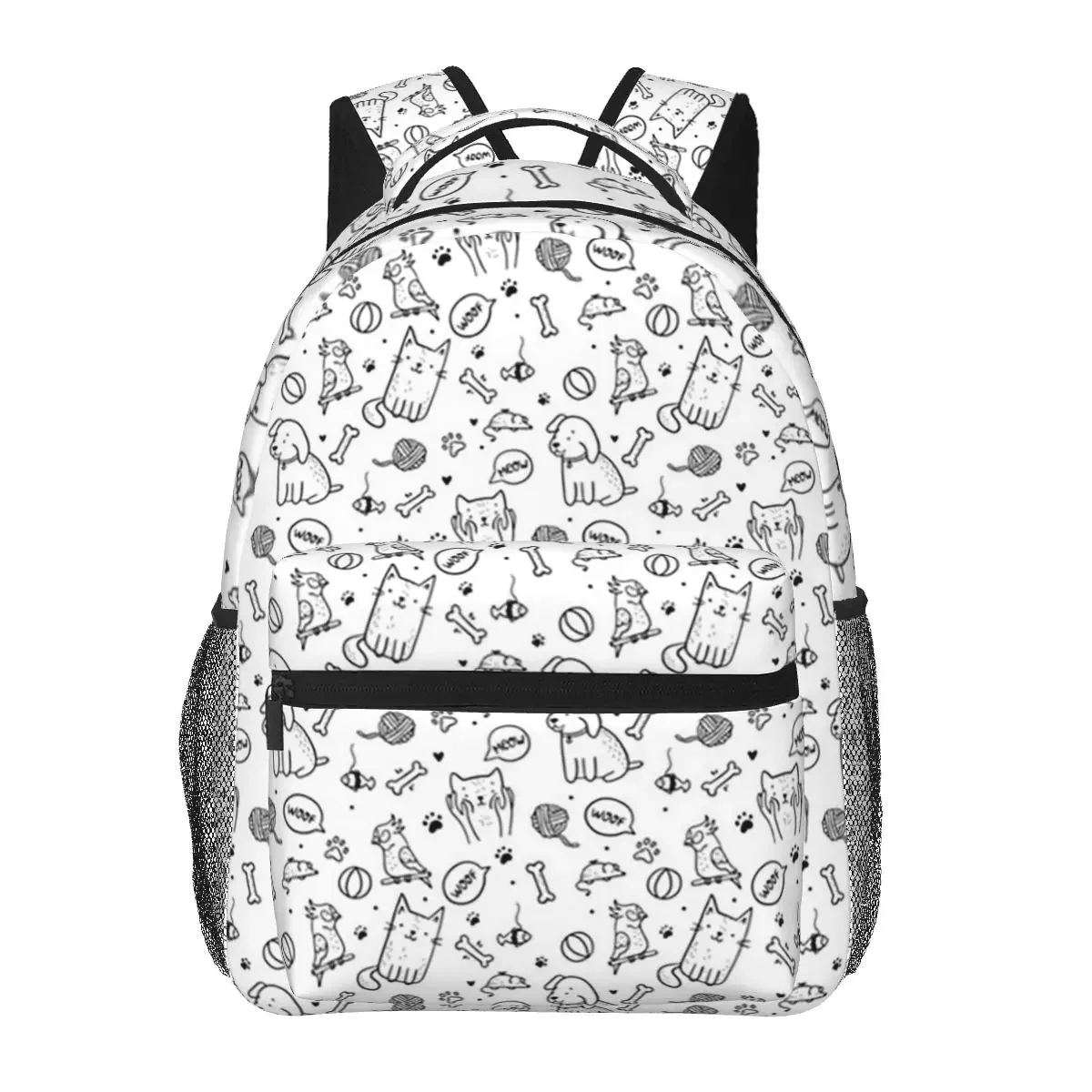 Animal Cat&Dog Backpacks Boys Girls Bookbag Students School Bags Cartoon Kids Rucksack Shoulder Bag Large Capacity