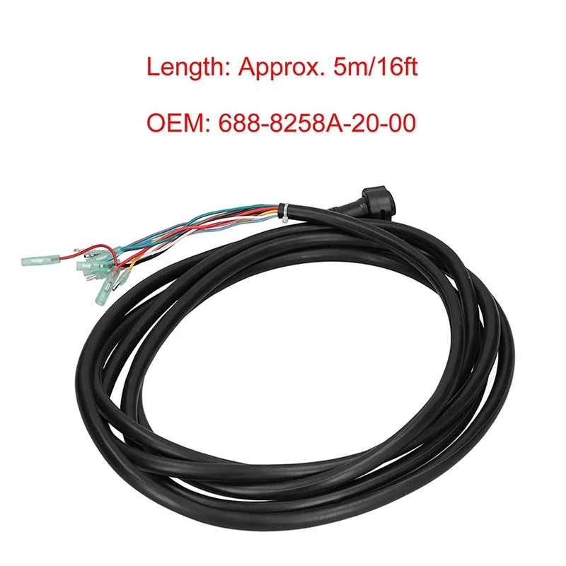 5M/16Ft 10 Pin Main Wire Harness 688‑8258A‑20‑00 Replacement Suitable For Yamaha Outboard Engine 703 Control Box