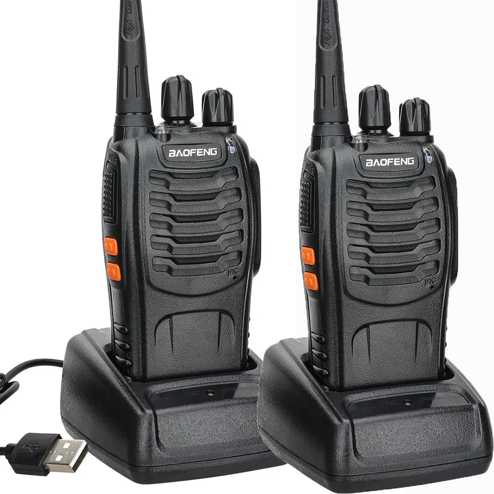 

2PCS Baofeng BF-888S UHF Two-Way Walkie Talkie 400-470MHz 16CH USB For Family Communication Power Outage Emergency