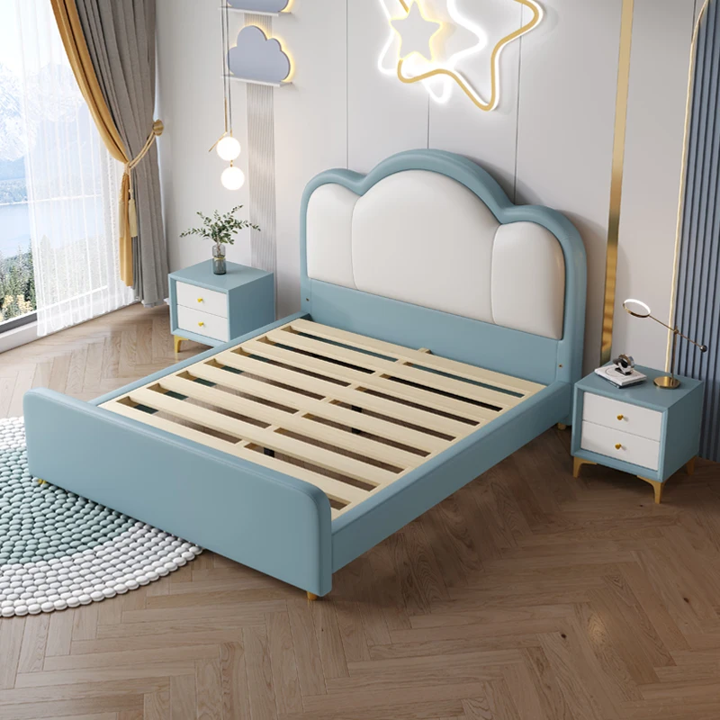 عادي الشمال سرير أطفال الديكور بسيط أبيض تصميم واحد سرير أطفال الأميرة نمط الحديثة Lettino لكل أثاث بامبيني المنزل #2