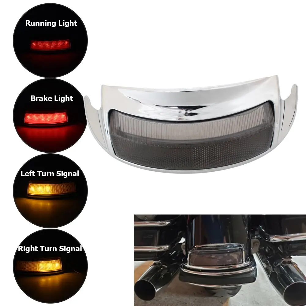 Motorcycle LED Fender Tip Light Rear Tailing Edge Turn Signal Run Brake Light For Harley Touring Electra Glide Road Glide FLHTK