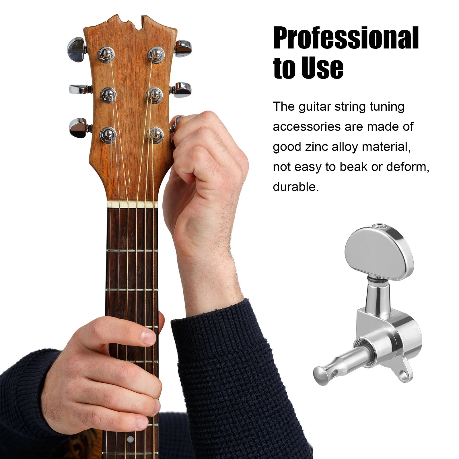 

Guitar Tuning Pegs Knobs Zinc Alloy Acoustic Electric Bass Keys String Winder Tool Accessory Replacement Parts