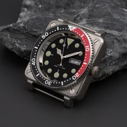 Mod Men's Square Watch With Japan NH35 NH36 Automatic Movement Stainless Steel Sapphire Glass and 10ATM Waterproof Diver Watch