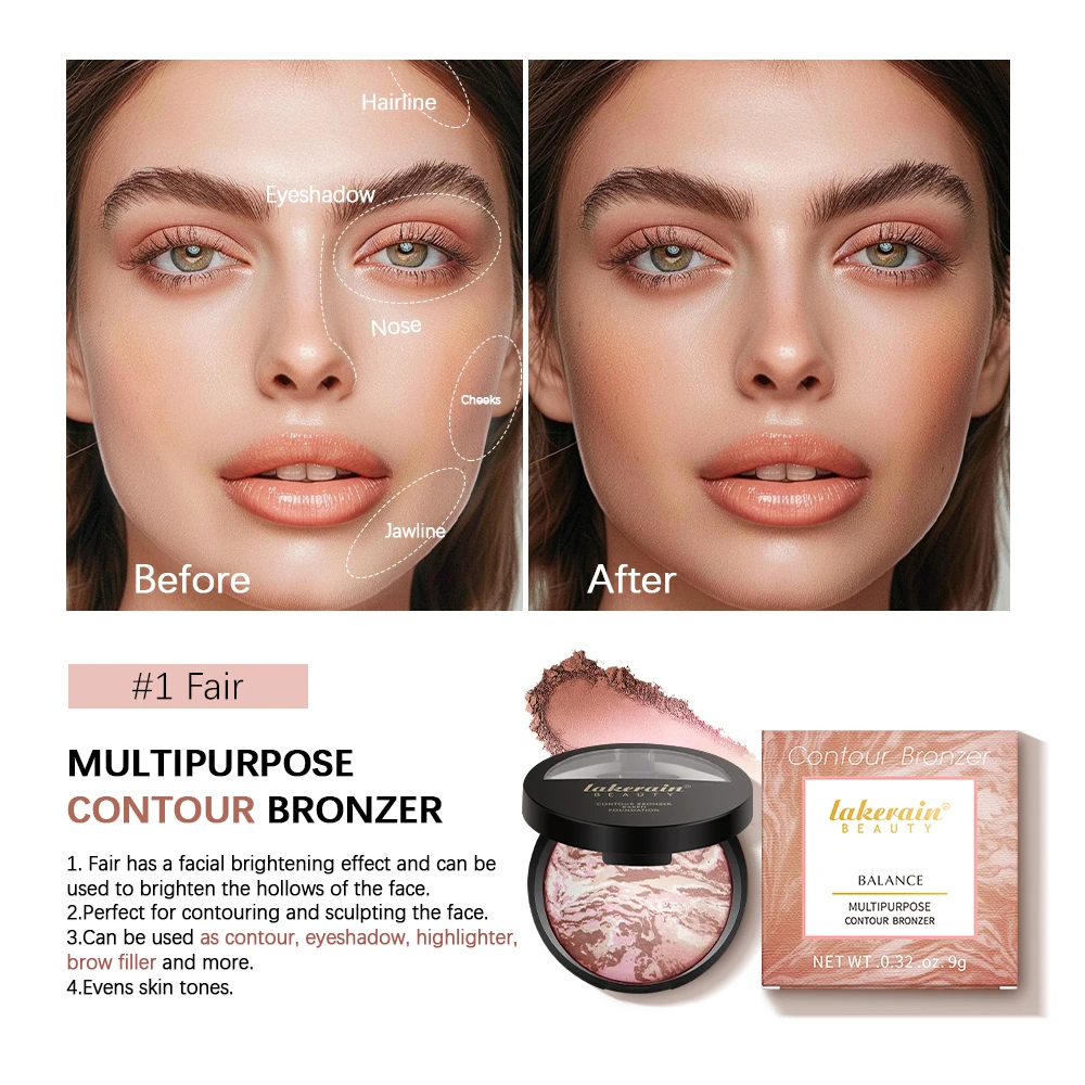 PMurcia-Poudre bronzante pour contouring du visage, palette de maquillage, cosmétiques, ombrage, lumière foncée, remplissage de délié, document, nouveau