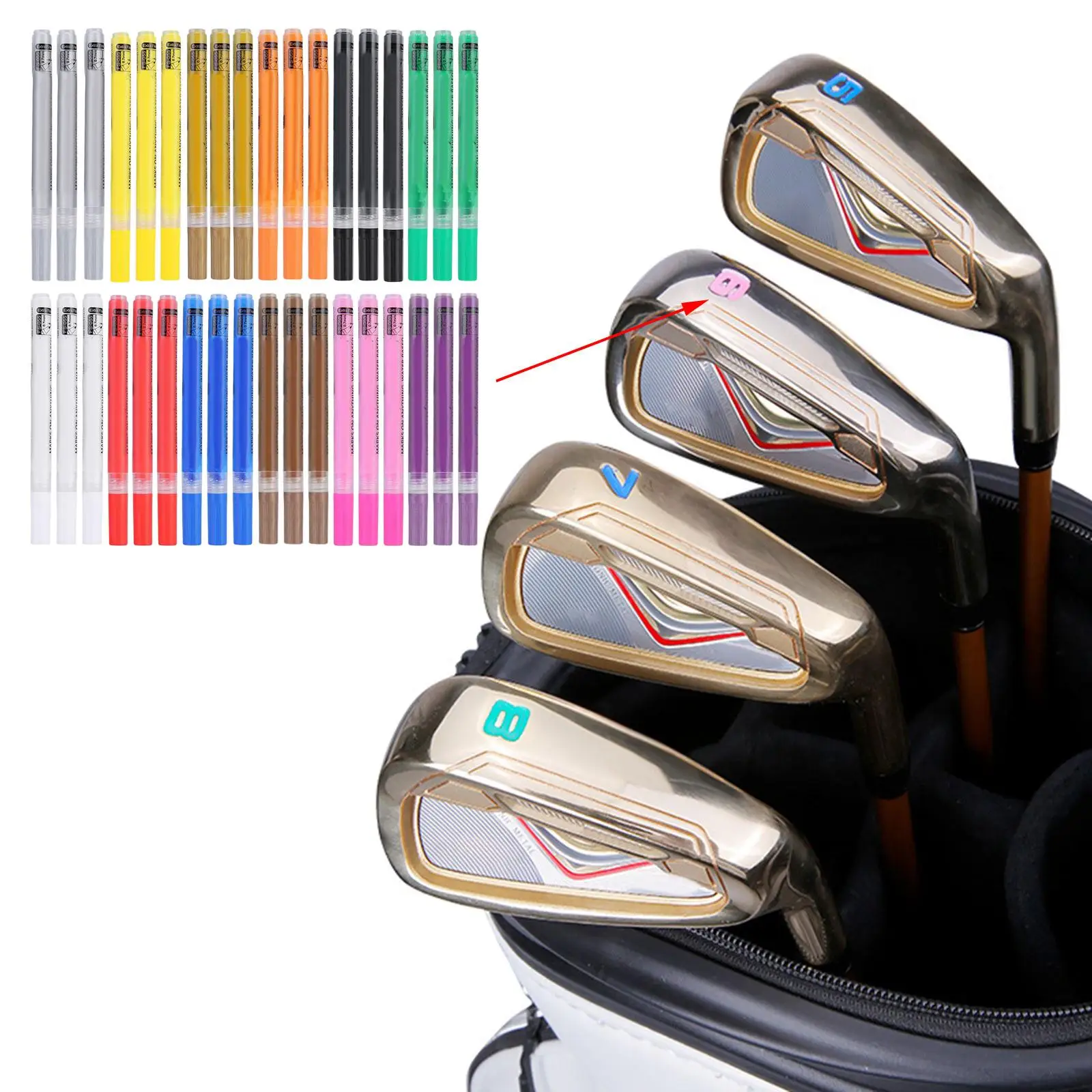 Golf Club Color Changing Paint Pen Acrylic Marker for Golf Ball Stamp Liner Alignment Tool Practices view 5