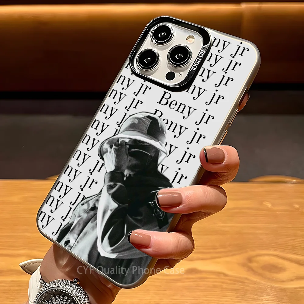 Funda de teléfono Rapper B-BENY JR para Apple 11 12 13 14 15 16Pro Max Plus, funda protectora chapada para teléfono