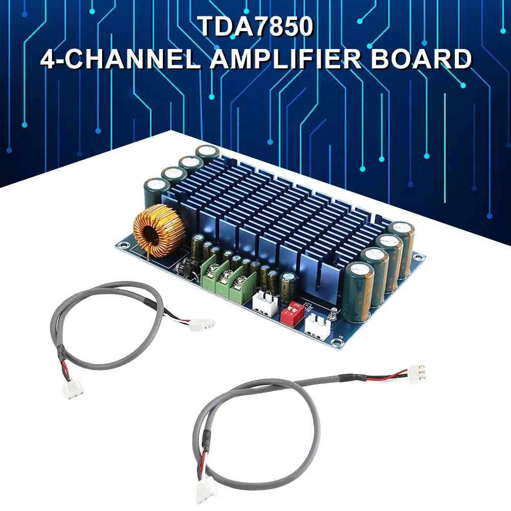 XH-M180 TDA7850 Switchable Audio Amplifier PCB Board DC 12V 2/4 Channel Car Audio Amplifier Board Module Electronic Component