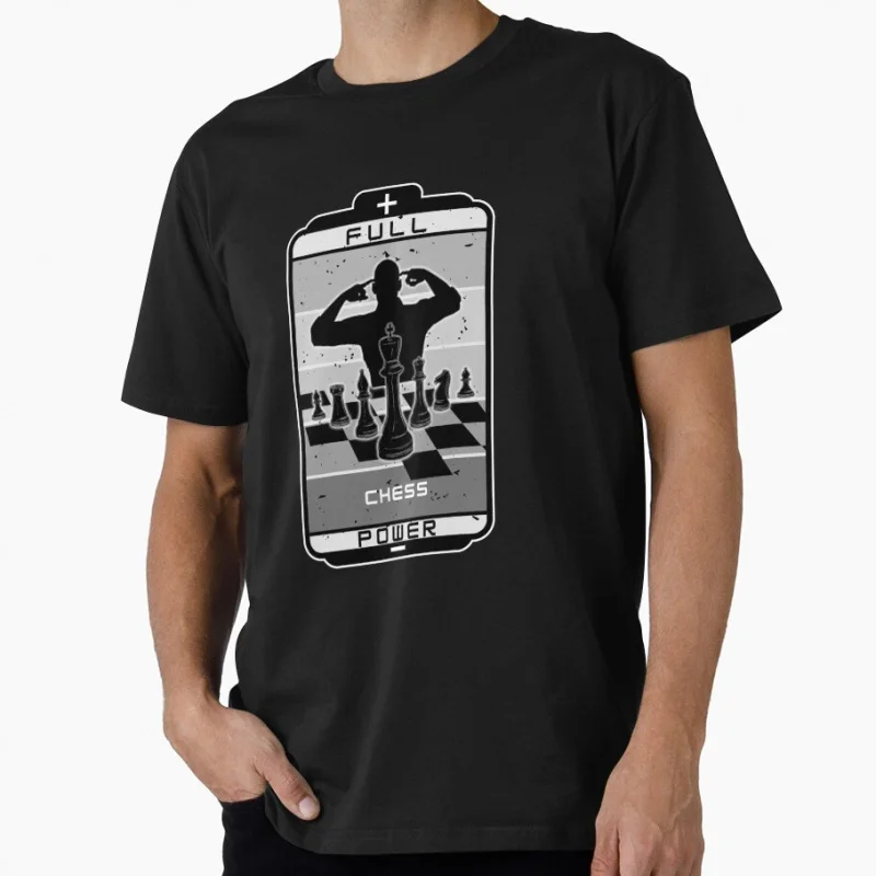 

The Chess in full power Funny Chess Player Gift T shirt for man 100% cotton Large size Tops Game Graphic Print Clothes S-6XL