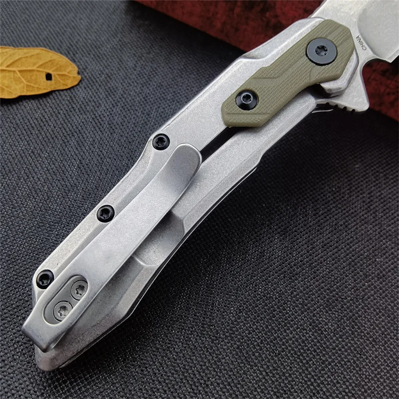 LEEK KS1369 Outdoor Hunting Tactics G10 Handle Camping Hiking Self Defense Survival EDC Pocket Knife