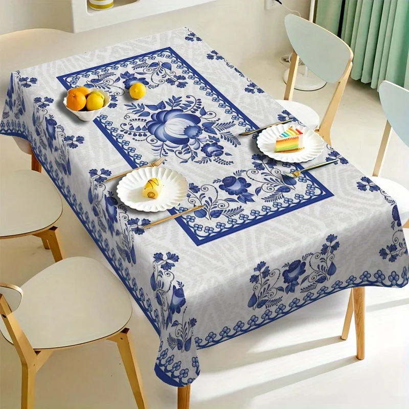 Country Style Square Tablecloth for Kitchen, Dining Room, Home Use, Holiday Party Decoration, TV Cabinet, Coffee Table view 4