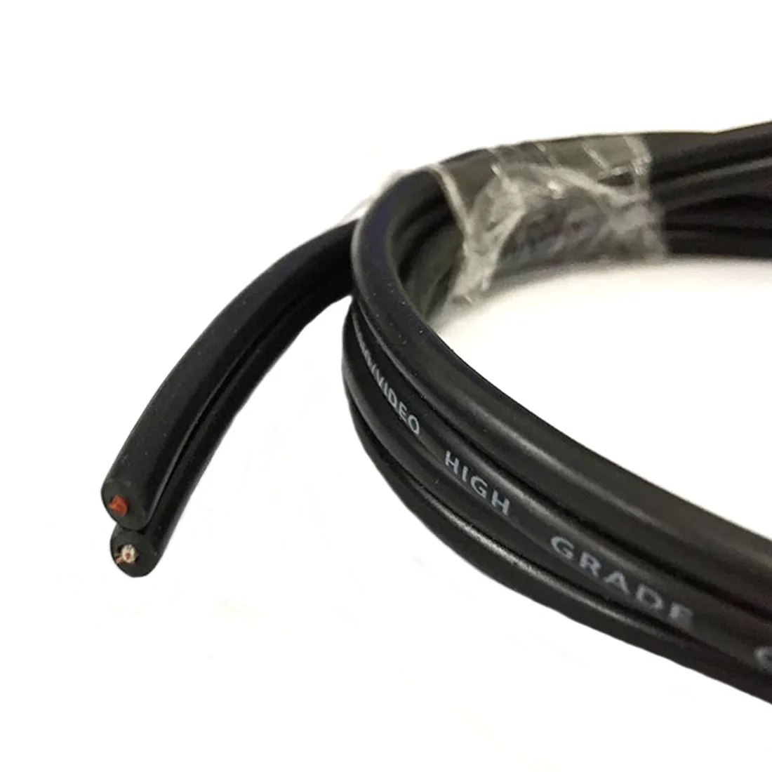 Cable de señal de Audio AV de 1m, Cable protector de dos núcleos rojo y blanco