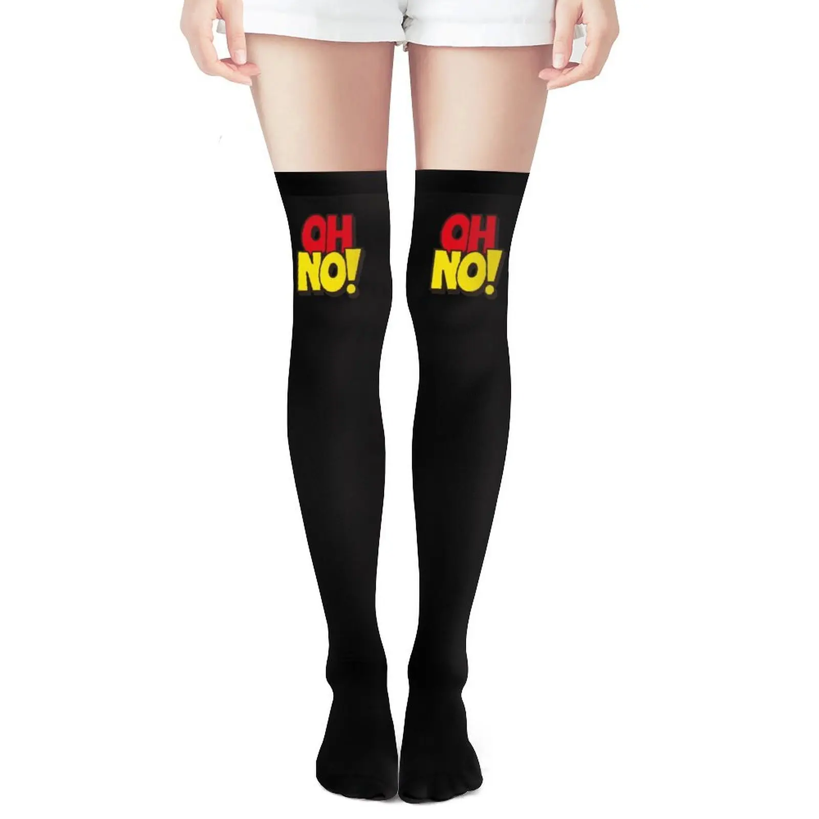 

Oh, no! Interesting letter printed thigh socks, interesting innovative knee socks, breathable cotton socks suitable for women