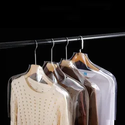 Modern Simple Style Transparent Clothes Dust Cover Wardrobe Hanging Type Suit Coat Storage Bag Dry Cleaners Clothing Packing Bag