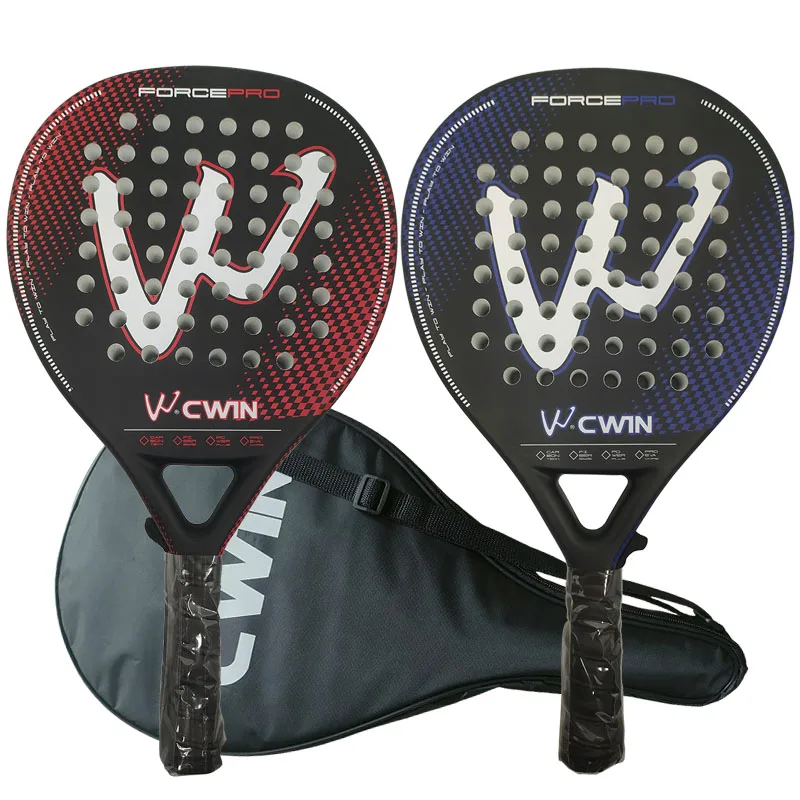 

Padel racket Paddle racket 50% carbon fiber 50% glass fiber EVA elastic memory foam core Tennis racket Carbon fiber padel racket